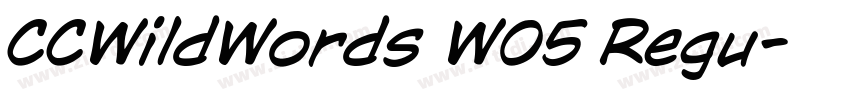 CCWildWords W05 Regu字体转换